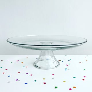 Large Glass Cake Stand [RENTAL]