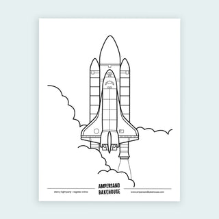 Blast Off Colouring Page - Free Download