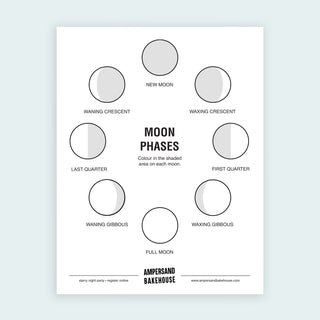 Moon Phases Colouring Page - Free Download