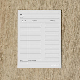 At-A-Glance Recipe Card