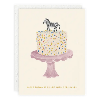 Zebra Cake Greeting Card