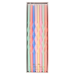 Pastel Twisted Tall Candles